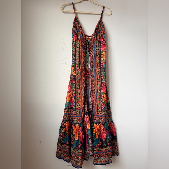 FARM RIO STITCHED GARDEN LONG COVERUP - Picture 3 of 16